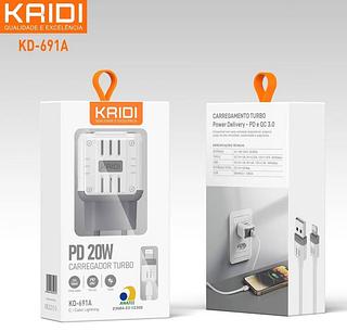 Carregador Turbo Para iPhone PD 20W — Kaidi