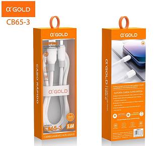 Cabo USB Carregamento Rápido A'Gold Para TIPO C