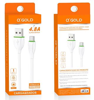 Cabo Dados Carga Rápida Para V8 4.8A 1m—AGOLD