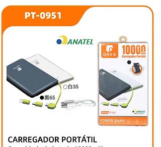 CARREGADOR PORTATIL 10000MAH