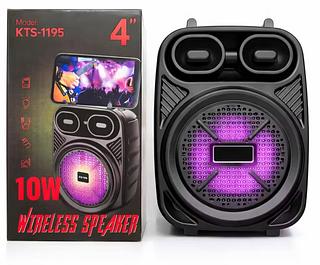 Mini Caixa de Som LED RGB 10W Bluetooth Portátil com Suporte Celular KTS-1195