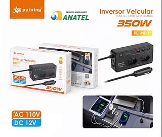 ￼Inversor Tensão 12v Para 110v 350w Conversor Automotivo Tomada + 3 Usb+1TIPC BM-F1522
