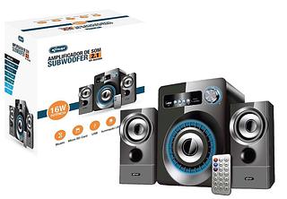 Caixa Som Cartão/Pen Drive/Controle 16W Subwoofer—KNUP