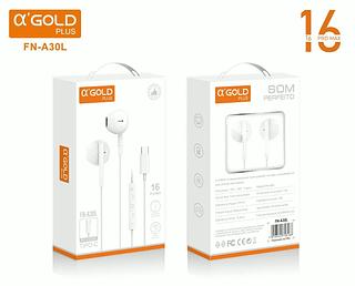 Fone de Ouvido Estéreo com Microfone Tipo C—AGOLD