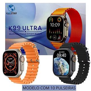 Smartwatch K9 Ultra Pro Max com 10 pulseiras esportivas