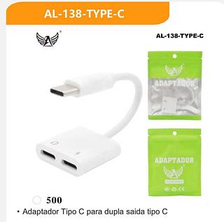 Adaptador Duplo 2 em 1 (Fone e Carregador) para Tipo-C 2342