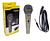 Microfone Profissional Le-701 Cabo P10 De Mão Com Fio 2M