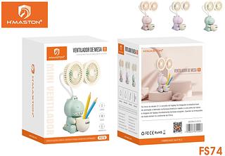Mini Ventilador de Mesa e Apontador Formato