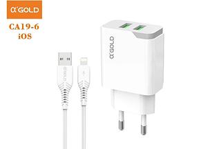 Carregador de celular AGOLD 3.1a 2usb para iphone