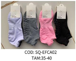 Kit 12 Pares Meia Soquete Antiderrapante Pilates e Yoga Quentinha 35-40