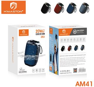 Caixa De Som Portatil 20w Com Led Som Estereo —Hmaston