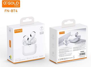 Fone de ouvido in-ear sem fio A'Gold Fone Sem Fio Bluetooth FN-BT4 branco com luz LED