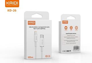 Cabo Usb Tipo-c Para iPhone Kaidi Kd-26 Potência 30w Branco