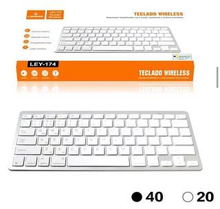 Teclado Bluetooth Branco Sem Fio Portátil Wireless - PC TABLET