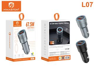 Fonte Carregador carro USB + Tipo-c 67.5w Hmaston-L06