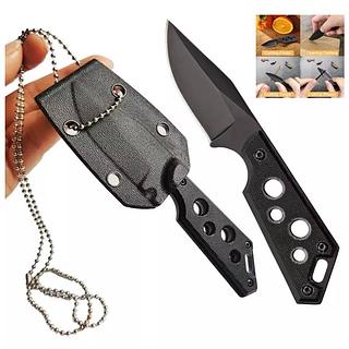 Faca De Pescoço Dog Tag Defender Tática Militar Fulltang