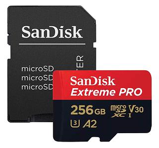 Cartão Microsdxc 256gb Sandisk Extreme Pro Uhs-i V30 U3 A2