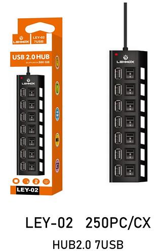 Hub Notebook Com 7 Entradas Com Porta 2.0