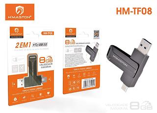 H'maston PenDrive 2 Em 1 Tipo C pen drive Memória Vara 8GB
