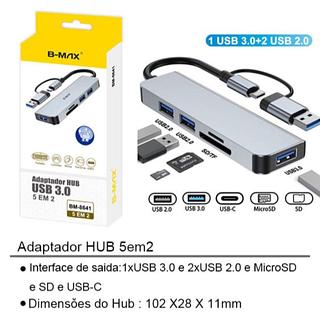 ￼Tipo C 3.0 para SD/TF Cinco em Um Hub de Expansão para Notebook e Telefone Cabo Divisor USB C para Computador