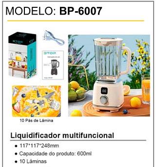 Liquidificador Triturador Compacto para suco com Led - suco e frutas Bivolt 600ml—BMAX