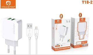 CARREGADOR HMASTON QUALIDADE 4.1A 2usb Para iphone