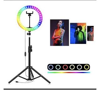 Ring Light Rgb Colorida 12 Polegadas + Tripé 2.10m