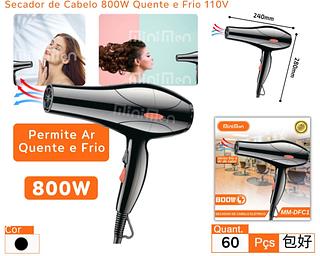 Secador de Cabelo 110v Profissional 800W - Voltagem 110v