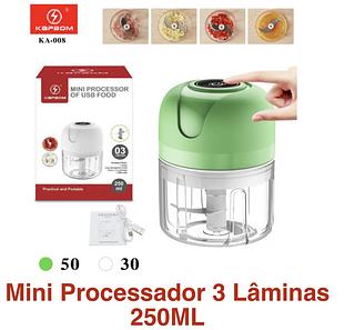 Mini Multiprocessador De Alimentos Elétrico Triturador Alho 250ml