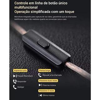 ￼Fone In-ear lançamento KZ EDX Lite Com Microfone