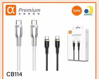 Cabo Tipo c Turbo 60W USB-C Para Tipo C 2 Pontas 1 Metros original A'GOLD Carregamento Rápido premium