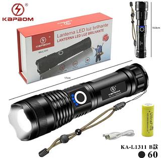 Lanterna Camping Trilha Tática Zoom Led Recarregável P70 T9