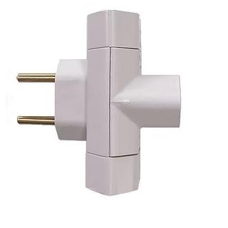 Kit 2 Adaptador de Tomada Benjamin 3 PINOS Formato T de 10A