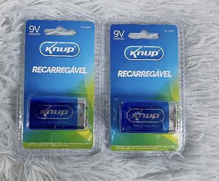Bateria Recarregável 9 Volts Knup 9v 450mah Original