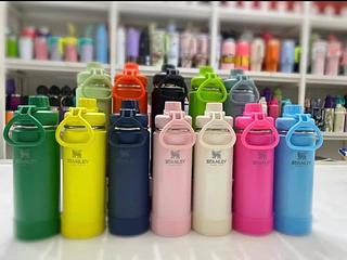 Garrafa Personalizada a Laser 550ml térmica inox Premium com base de silicone