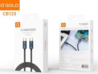 Cabo de Carregador Turbo 60W Duplo USB-c / USB 2 Em 1 Tipo C Para Tipo C / USB Original