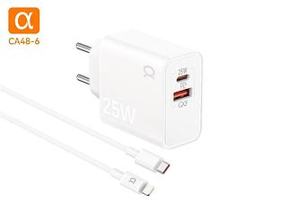 Carregador Completo TurboRápido 25w QC3.0 +USB+cabo typec e iphone —AGOLD ORIGINAL
