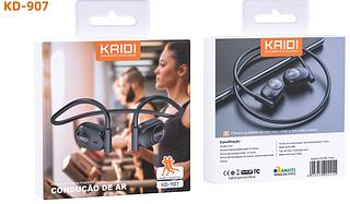 Fone Esportivo Kd-907 Kaidi Condução Óssea Bluetooth Cor Branco，kd-907