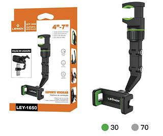 Suporte multifucional para celular com espelho retrovisor