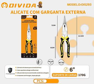 ￼Alicates 6 Polegadas em Aço Forjado Universal Corte e Bico Linha pro