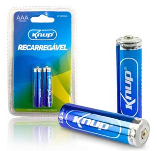 pilha knup recarregavel AAA 1700mah com 2