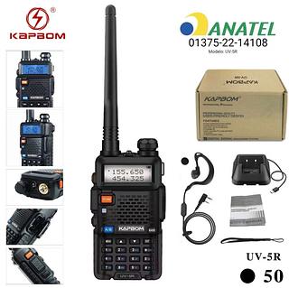 Rádio Ht Dual Band(uhf+vhf) Baofeng Uv-5r + Laringofone Ptt walkie talkie Radio