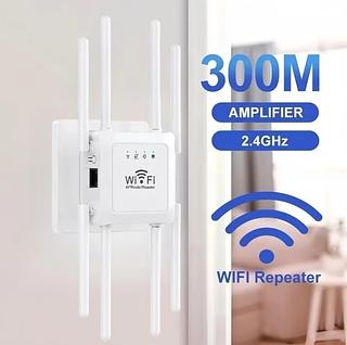 ￼300 Mbps Wi-Fi 8 Antenna Repeater Extender WiFi 5G Amplifier Signal Long Range Wireless Access Point fang