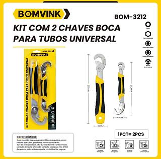 KIT COM 2 CHAVES BOCA _uton PARA TUBOS UNIVERSAL