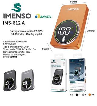 CARREGADOR BATERIA POWER BANK 10000mah INDUÇÃO UNIVERSAL 22.5W ORIGINAL—IMENSO