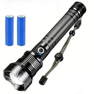 Lanterna tática led T9 P90 Grande forte recarregável zoom bateria