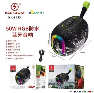 CAIXA DE SOM BLUETOOTH PROVA DAGUA 50W RGB