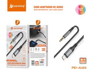 Cabo Adaptador de Áudio Peining/Entrada Lightning 3.5 AUX 1 M/Anti-interferência e sem ruído