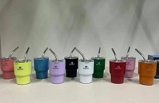 Mini Copo térmico com tampa com canudo 60ml