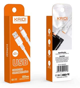 Cabo Carregador Usb Celular type-c Turbo Rápido